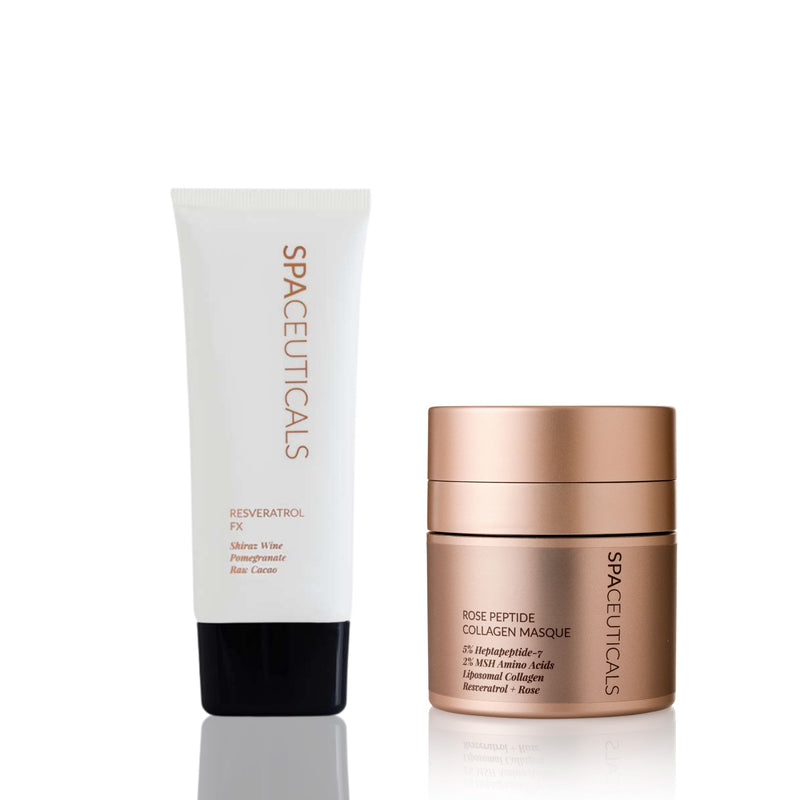 Collagen Repair Duo | Resveratrol FX & Rose Peptide Collagen Masque